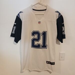 Men's White and Black Football Jersey